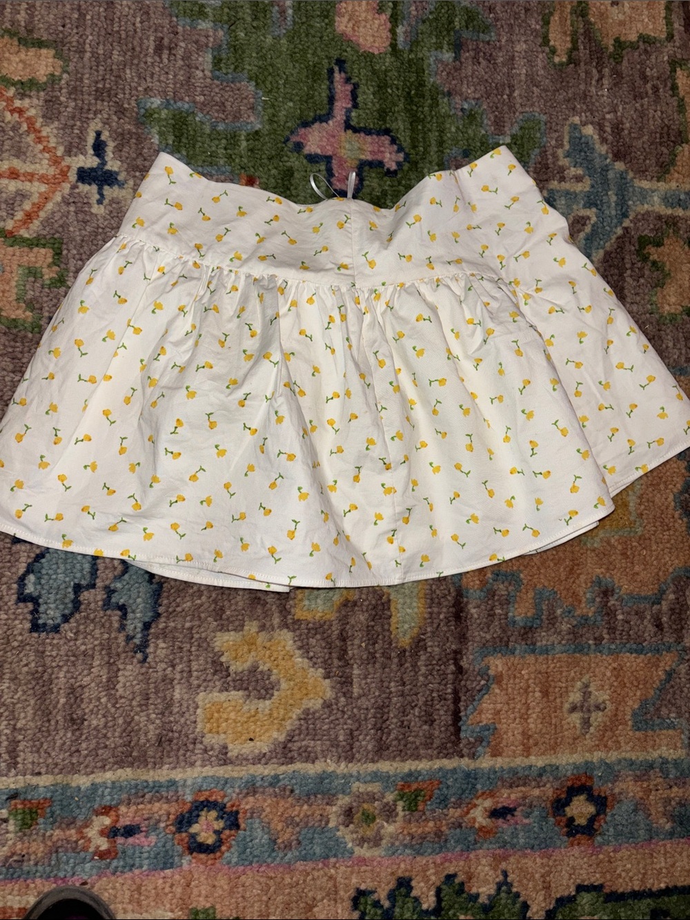 Zara Floral Poplin Mini Skirt